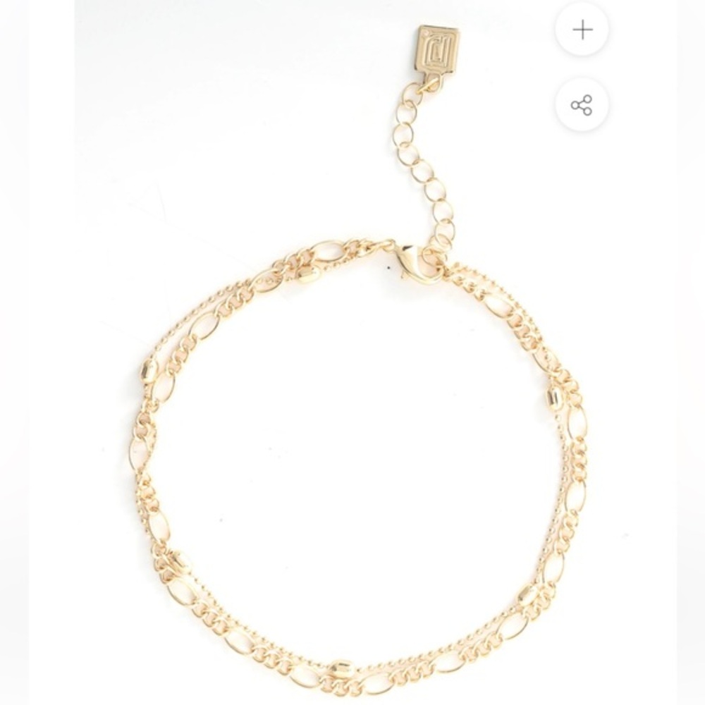 DANNIJO Gold plated Double-Chain anklet